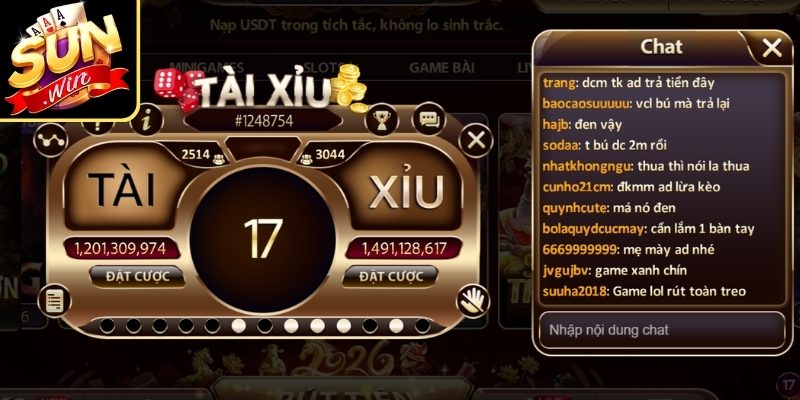 Bức tranh chung về game tài xỉu Sunwin
