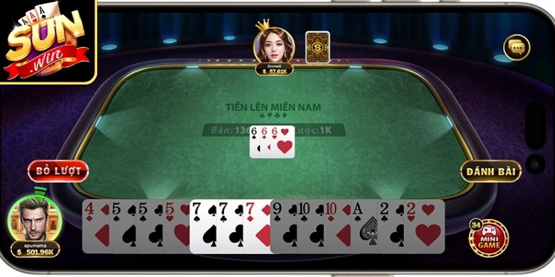 Cách chơi Tiến Lên Miền Nam tại nền tảng Sunwin
