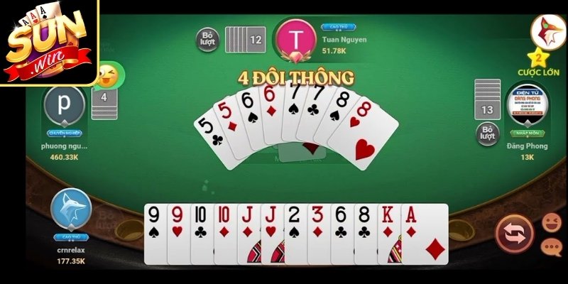 4 đôi thông chặt được gì trong một ván đấu
