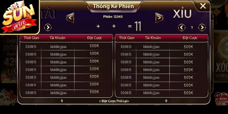 Theo dõi lịch sử cược chi tiết, cập nhật tức thì