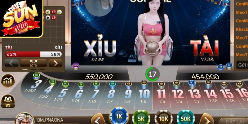 Giao diện ván game Tài Xỉu online uy tín tối ưu